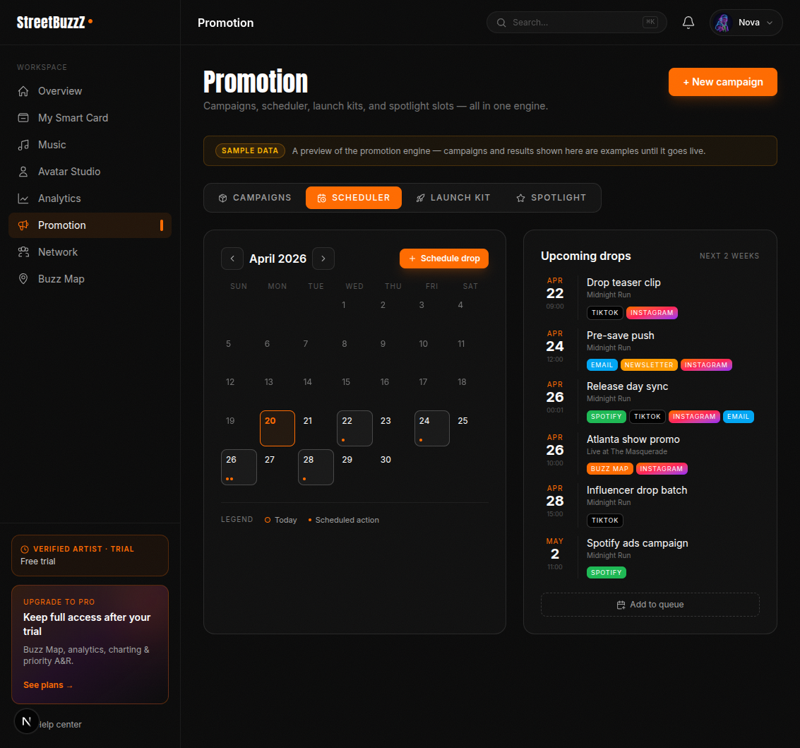 Promotion scheduler
